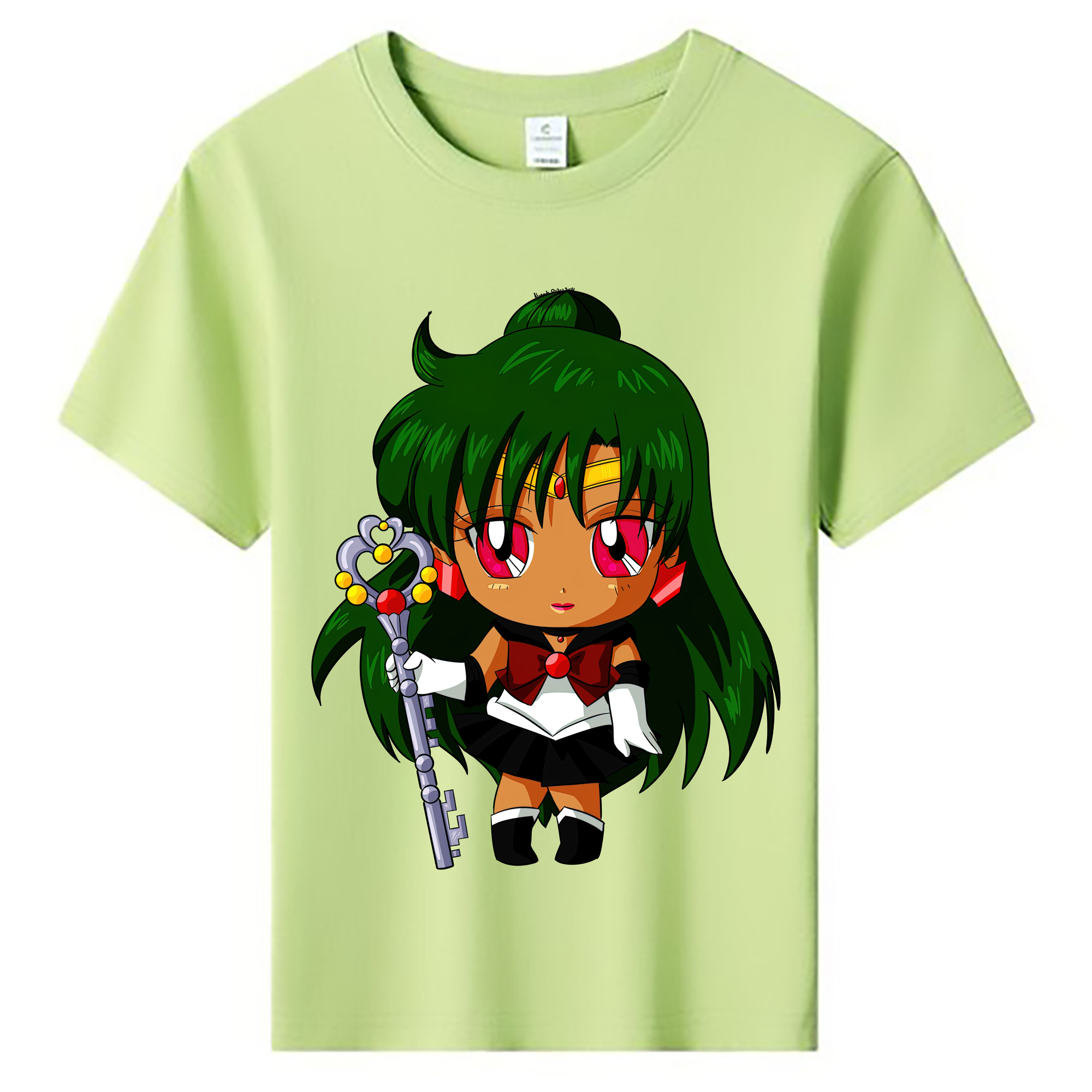 （画像用） 美少女戦士セーラームーン 冥王せつな Sailor Moon Meiou Setsuna 綿100％キッズTシャツ（フロントプリント）